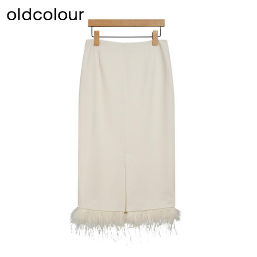 oldcolour冬季新款高腰设计感气质百搭简约直筒半身裙女P460602A1 商品图1
