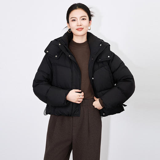 【高货wl】全新升级【天猫售价689元❗️周末福利🧧459元❗️】(13443) 洛诗琳通勤90白鸭绒羽绒服外套女冬款连帽保暖加厚面包服 商品图4