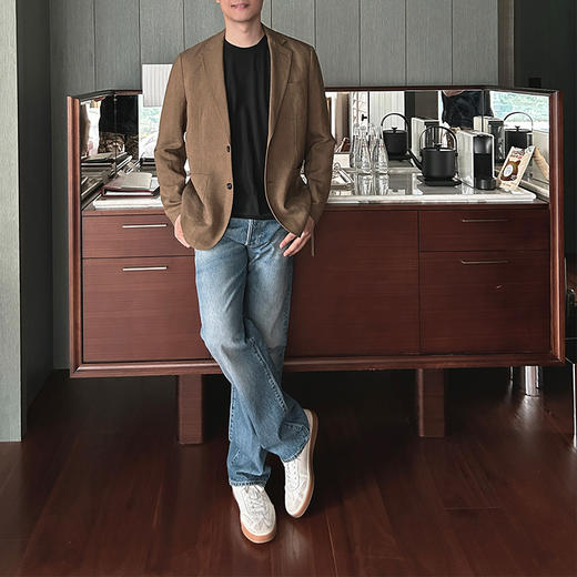 【顺丰包邮】02140 洛诗琳高端轻奢男士纯棉斜纹牛仔长裤1022 商品图1