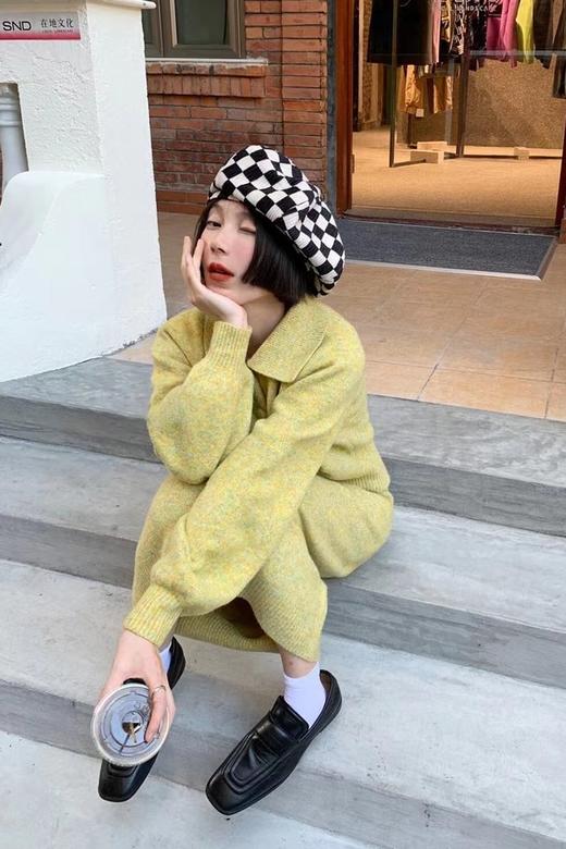 ANSUABEL 柠檬黄针织开衫半裙套装 14485 商品图3