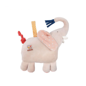 Moulin Roty 小象玩偶 多功能/启蒙玩偶 适合0岁以上 协助婴儿感官发育 可悬挂 森林和原野系列 法国品牌-658042