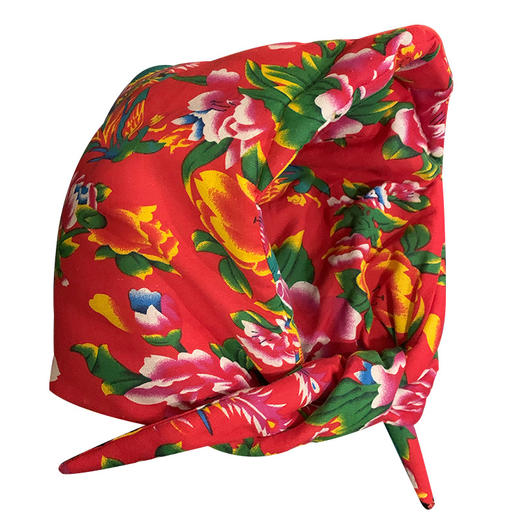 东北时尚夹棉大花布头巾帽 商品图4