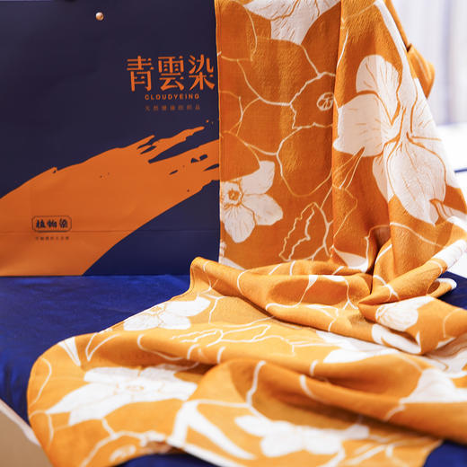 “青云染”ClouDyeing-[洵美]抗皱柞蚕丝丝巾披肩 商品图4