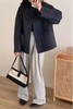 amadella 深灰色短款羊绒大衣针织围巾套装 19271 商品缩略图4
