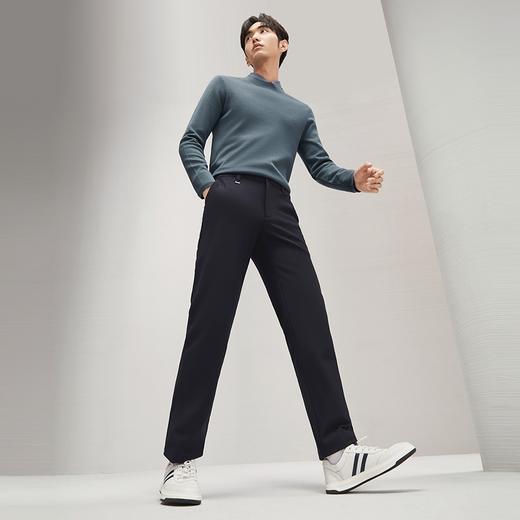 柒牌男装休闲裤男2024秋冬新款商务通勤上班直筒中腰厚款男士长裤	127H72650 商品图3