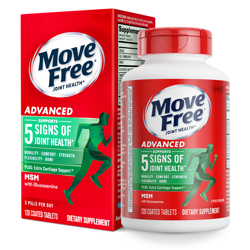 Schiff旭福 MoveFree维骨力氨糖软骨素钙片添加MSM 绿瓶120粒/瓶