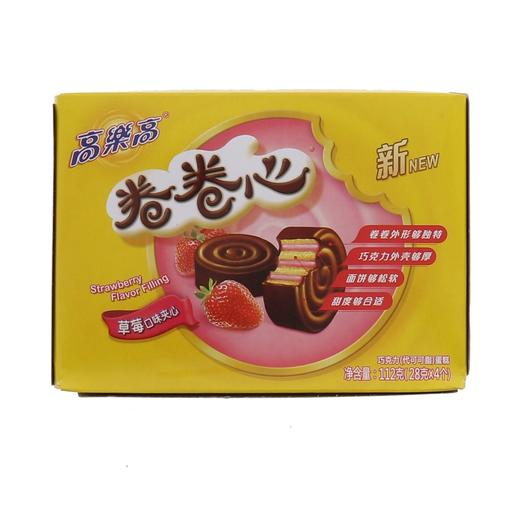 高乐高 卷卷心草莓口味夹心巧克力蛋糕 112g/盒 商品图2