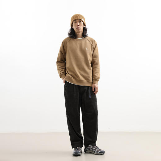 吃茶去chichaqu24秋冬重磅全棉圆领卫衣复古宽松加厚纯棉秋冬男女 商品图2