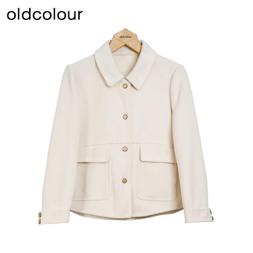 oldcolour冬季新款休闲简约百搭气质宽松显瘦短款外套女P480499A1 商品图0