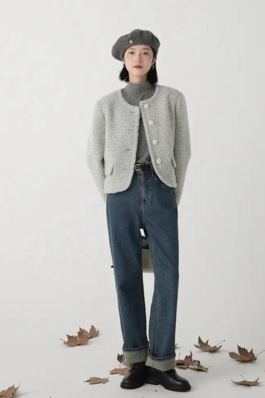 LNNNS 灰色圆领小香风短款外套 19236 商品图3