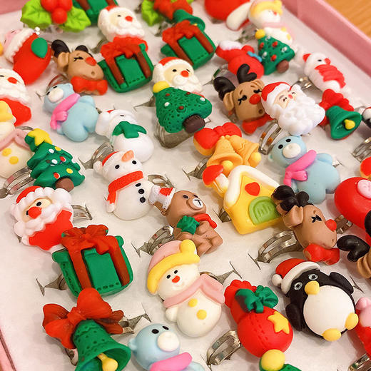 【圣诞专属礼物】儿童饰品戒指卡通圣诞雪人戒指玩具女孩手饰幼儿园义乌小礼物。ry 商品图3