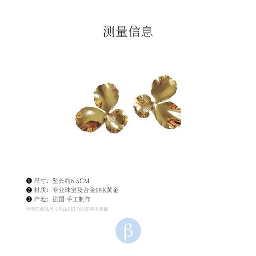 北京仓｜ELISE TSIKIS-PENSEES-耳环 （金色大号）［法国设计师］ 商品图7