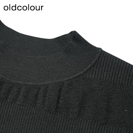 oldcolour冬季新款黑色简约气质时尚通勤百搭针织衫女P430502A1 商品图2