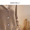 DONGLI&张继成联名款 山羊绒 女士秋冬翻领针织开衫百搭复古纯色220174 商品缩略图5