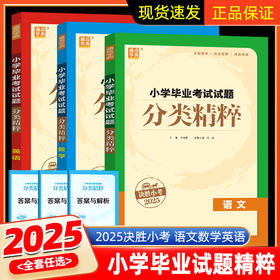 决胜小考2025通成学典学校毕业考试试题分类精粹语文数学英语小考必备专项训练总复习