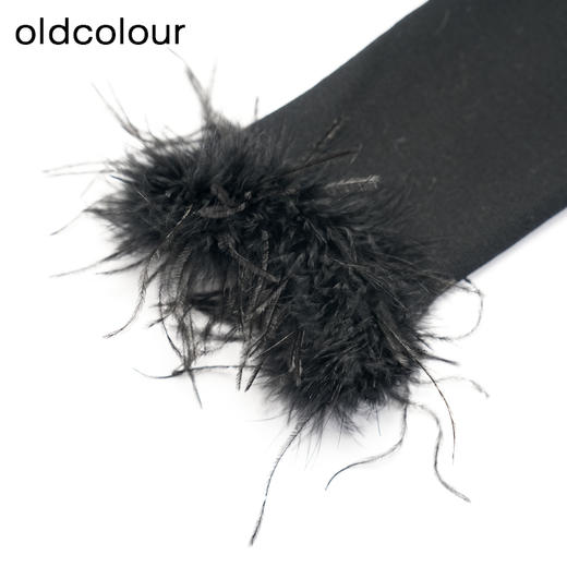 oldcolour冬季新款黑色优雅气质宽松显瘦针织连衣裙女P461002A1 商品图3