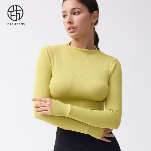 跃牌【小甜心】系列 瑜伽服女紧身运动长袖T恤9057 商品图5