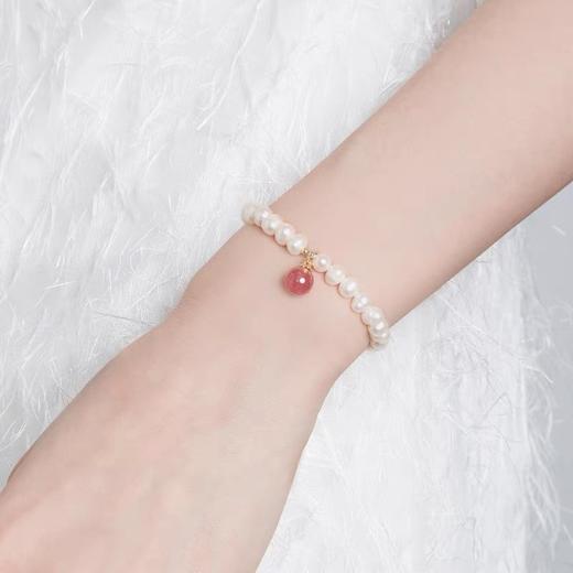淡水珍珠手链天然草莓晶 商品图6