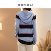 DONGLI&张继成 联名款  山羊绒 女士秋冬针织连帽衫宽松条纹长袖卫衣1-801 商品缩略图4