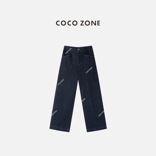 COCO ZONE 简约水洗百搭牛仔裤别致通勤风直筒裤CC2C2234 商品图0