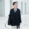 【双排扣短款风衣】24年秋冬新品女士西装款通勤黑色系带收腰上衣外套 商品缩略图1