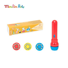 Moulin Roty 《农场大家庭》故事 投影手电筒 适合4岁以上 亲子互动 激发想象力 提升语言组织能力 法国品牌-632365