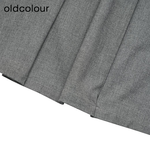 oldcolour冬季新品纯色高腰百搭显瘦配腰带气质半身裙女P420601A1 商品图4