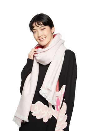 SUMMER & SAGE 双面双色流苏围巾 5637