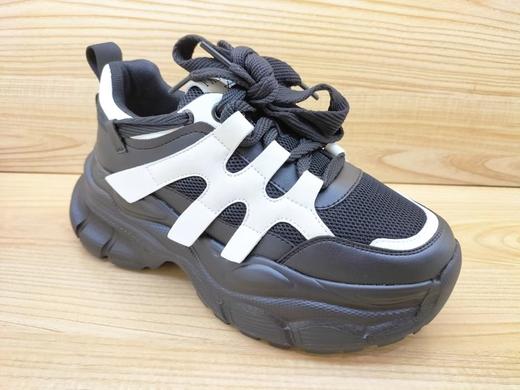 豪行真皮网面休闲女鞋23382306舒适系带运动单鞋 商品图0