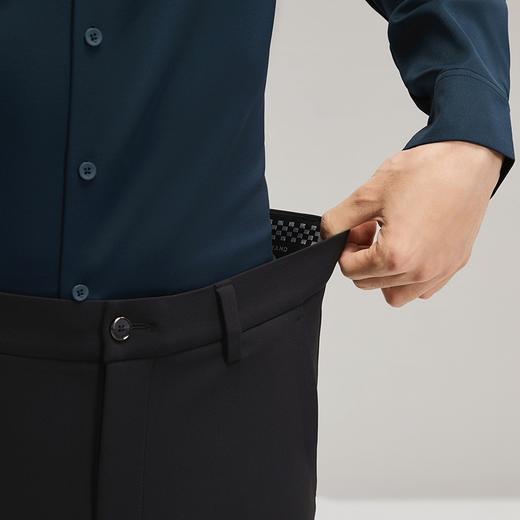 柒牌男装休闲裤男2024秋冬新款商务通勤上班直筒中腰厚款男士长裤	127H72650 商品图2