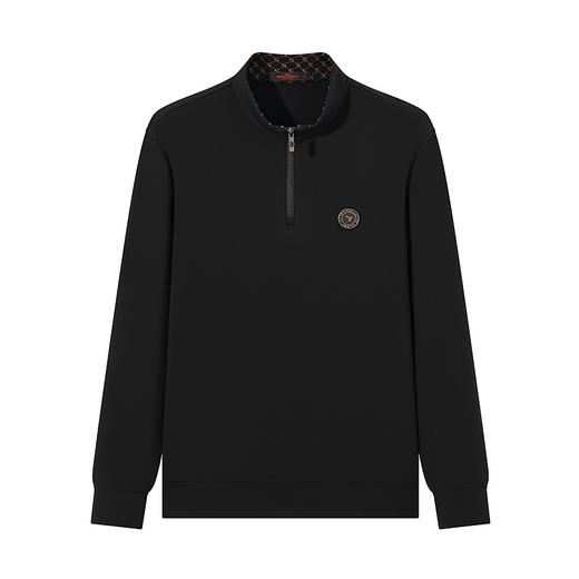 柒牌男装立领卫衣男2024秋季新款时尚休闲半开襟拉链套头长袖上衣	127W70290 商品图4