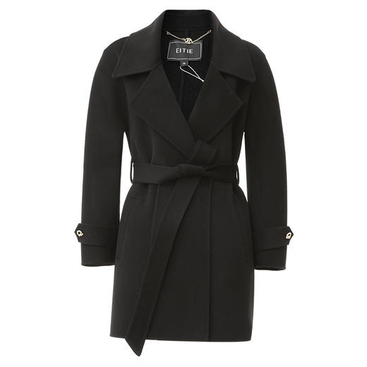 EITIE爱特爱春季新款时尚气质收腰毛呢大衣外套7714402 商品图11