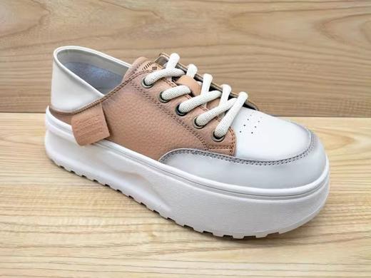 2023秋季新款豪行真皮休闲女鞋23316801舒适厚松糕底系带单鞋 商品图1