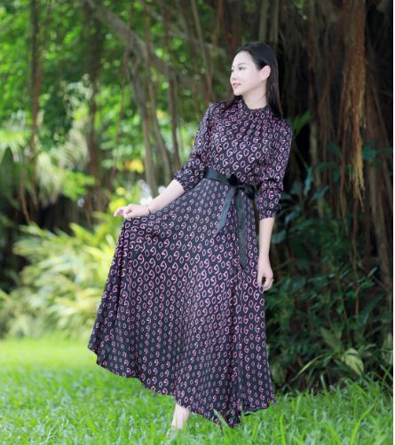 HJ3S99时尚气质连衣裙~水红 商品图2