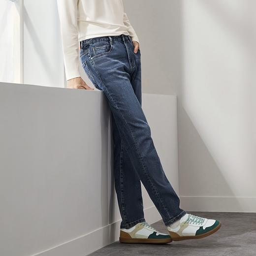 【远红外蓄热】柒牌水洗牛仔裤男秋冬新款休闲百搭磨毛舒适直筒裤	127H71380 商品图1