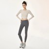 跃牌【小甜心】系列 固定式胸垫瑜伽服长袖罗纹运动上衣女9067 商品缩略图4