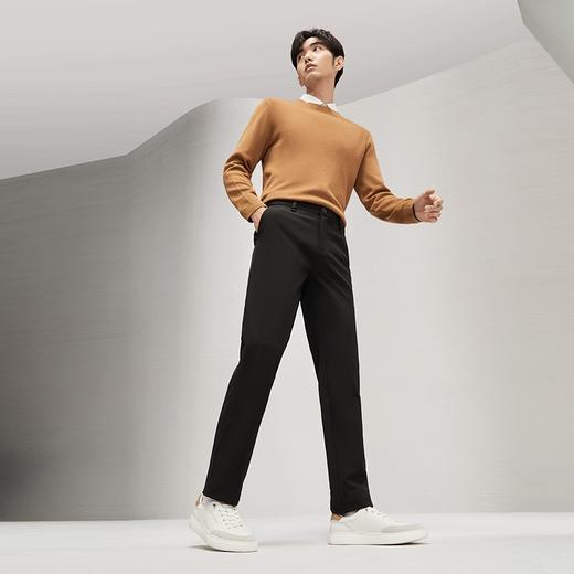 【热熔岩】柒牌抗菌休闲裤男2024秋冬新款商务休闲修身直筒长裤子	127H72380 商品图3