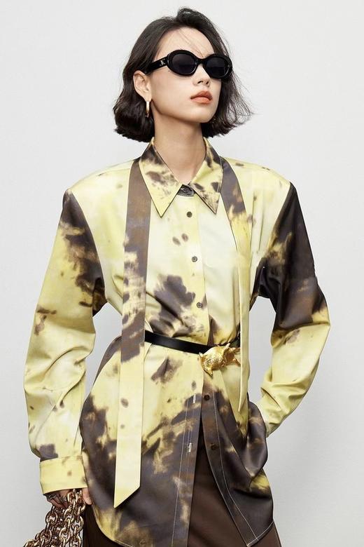 Kai & Kiera 复古扎染缎面衬衣 19264 商品图1