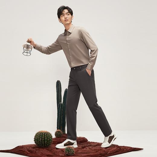 【石墨烯】柒牌弹力休闲裤男2024冬季新款商务百搭修身直筒长裤子	127H70940 商品图1
