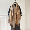 秋冬字母仿羊绒围巾女简约新款百搭加厚流苏披肩时尚保暖围脖 商品缩略图3