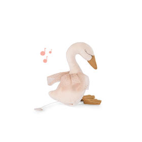 Moulin Roty 音乐天鹅玩偶 多功能/启蒙 音乐玩偶 适合0岁以上 内置音乐功能 小小舞蹈学院系列 法国品牌-667044