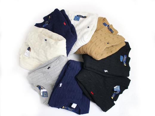 RalphLauren拉夫劳伦RL经典战马logo刺绣绞花纹麻花纽绳圆领长袖套头针织毛衣男女同款（BG） 商品图2