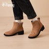 Pansy盼喜日本女鞋单靴休闲切尔西短靴平底妈妈鞋女士靴子秋冬款4180 商品缩略图0