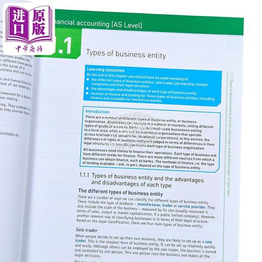 【中商原版】Cambridge International AS and A Level Accounting Second Edition 剑桥国际AS Alevel会计学学生用书 第2版 商品图3