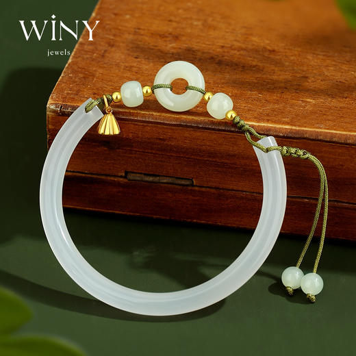 Winy925纯银春山茶半镯送女友闺蜜节日生日礼物 商品图0