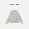 COCO ZONE 设计感半拉链连帽卫衣时尚简约女上衣CC1C2096 商品缩略图1