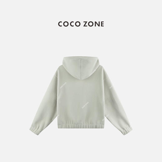 COCO ZONE 设计感半拉链连帽卫衣时尚简约女上衣CC1C2096 商品图1