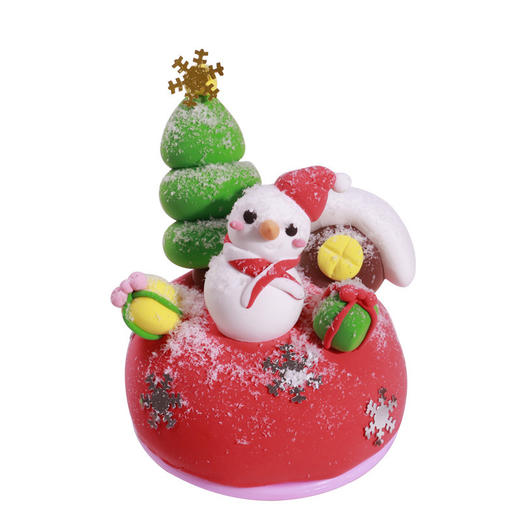 【纯粘土手工制作，圣诞节旋转音乐盒】圣诞节小礼物粘土创意，锻炼思考能力锻炼亲子感情，幼儿园圣诞节音乐盒手工diy制作装饰QQ新年礼盒年货礼盒 商品图6