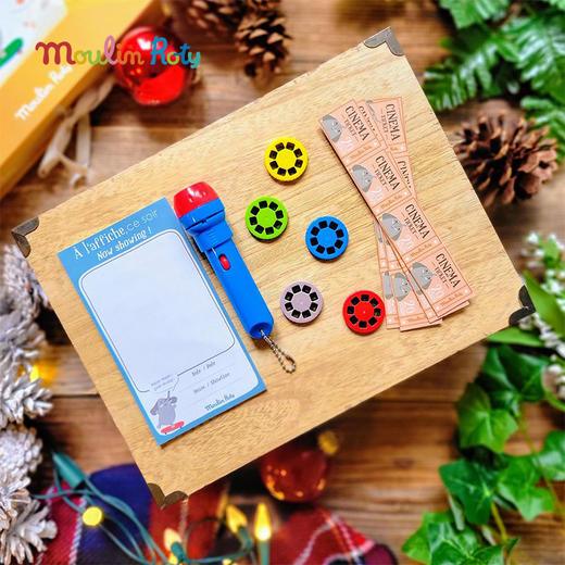 Moulin Roty 《小时光系列》故事 投影手电筒（礼盒版） 适合4岁以上 亲子互动 激发想象力 提升语言组织能力 法国品牌-711364 商品图3