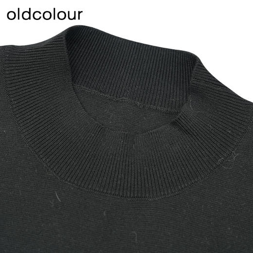 oldcolour冬季新款黑色优雅气质宽松显瘦针织连衣裙女P461002A1 商品图2